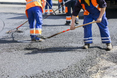 Construction workers doing work